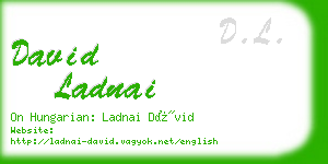 david ladnai business card